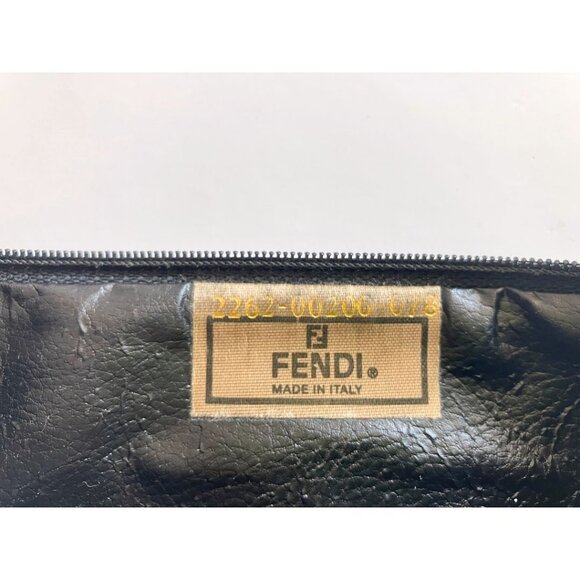 Fendi Vintage Pequin Multi-zipper Canvas Striped Zucca Pouch Clutch - Picture 4 of 5